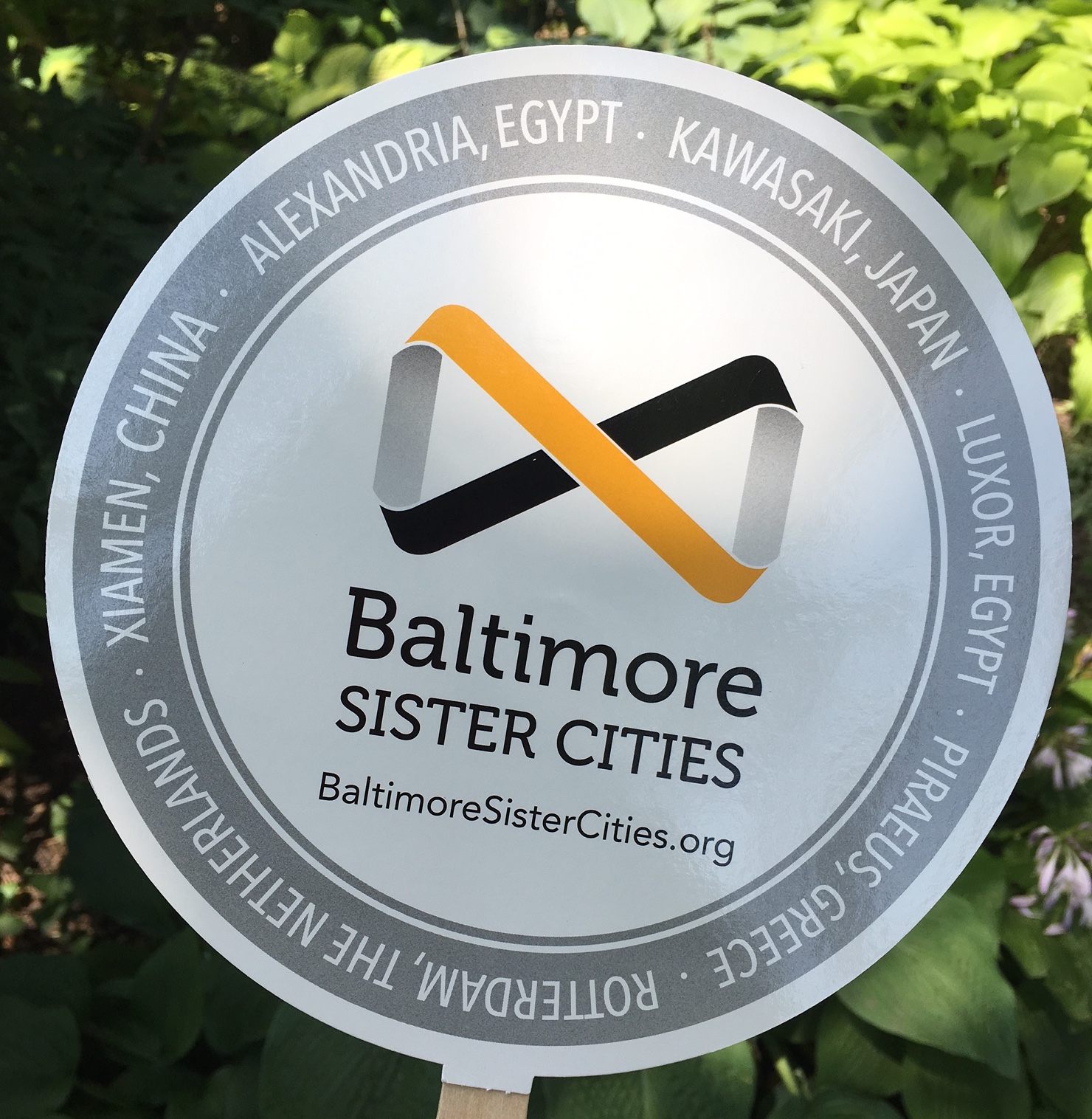 Baltimore Sister Cities paper fan for Artscape 2017