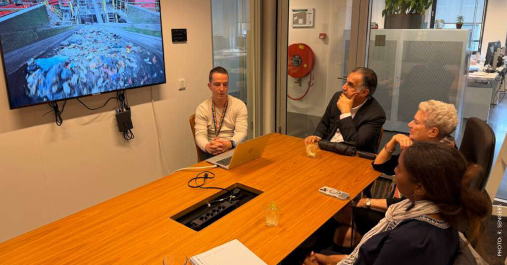 Meeting about trash and recycling management with Daan van den Elzen from Rotterdam city government