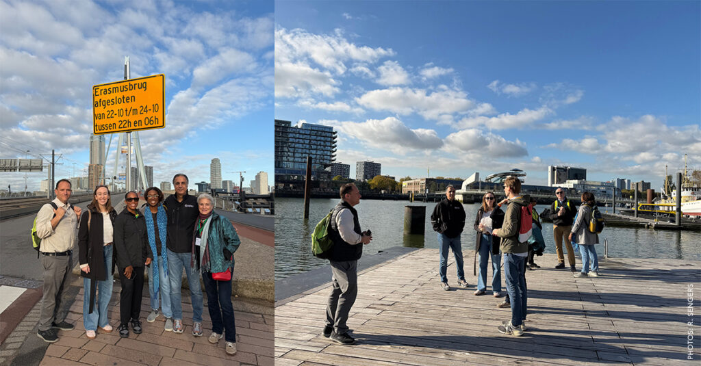 Climate adaptation and urban development tour of Kop van Zuid (Rijnhaven & Maashaven) with Tim de Waele from Rotterdam city government
