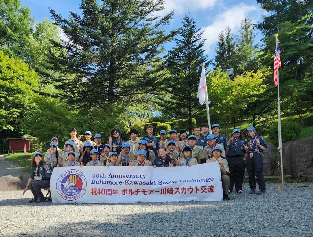 Baltimore Scouts in Kawasaki for the 40th edition of the two-way scout exchange.